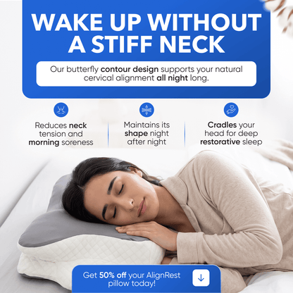 AlignRest™ Premium Butterfly Contour Pillow